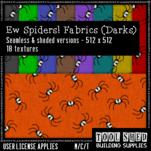 Tool Shed - Ew Spiders Fabrics - Darks Ad