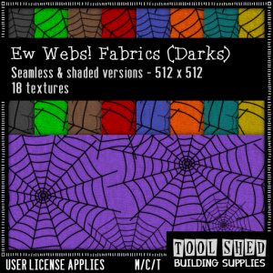 Tool Shed - Ew Webs Fabrics - Darks Ad