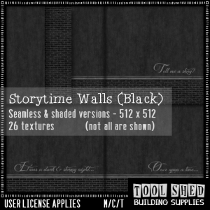 Tool Shed - Storytime Walls (Black) Ad