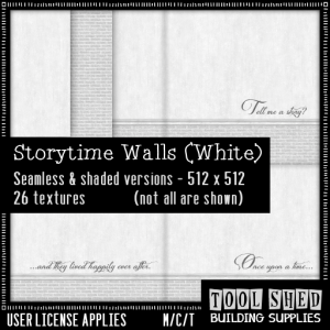 Tool Shed - Storytime Walls (White) Ad